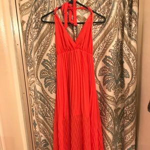 Coral maxi dress